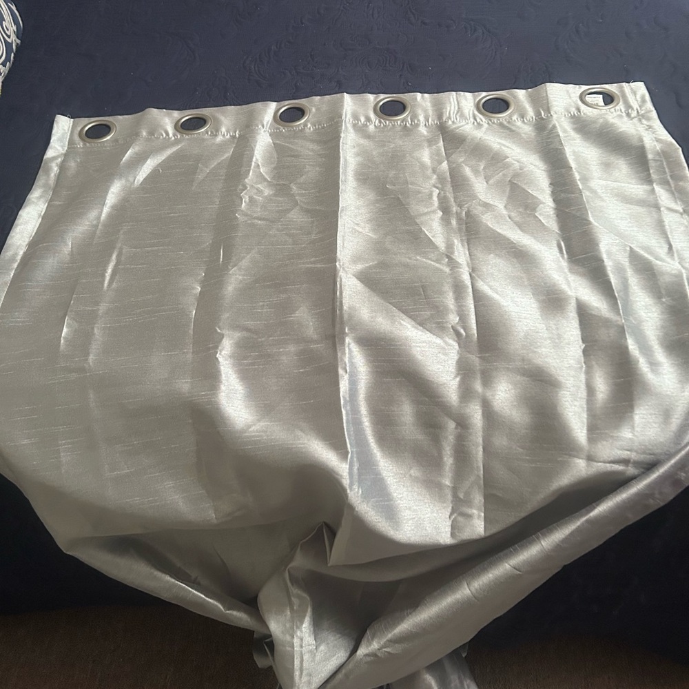 Silver Grommet Top Curtain Panels (2) 37 X 84